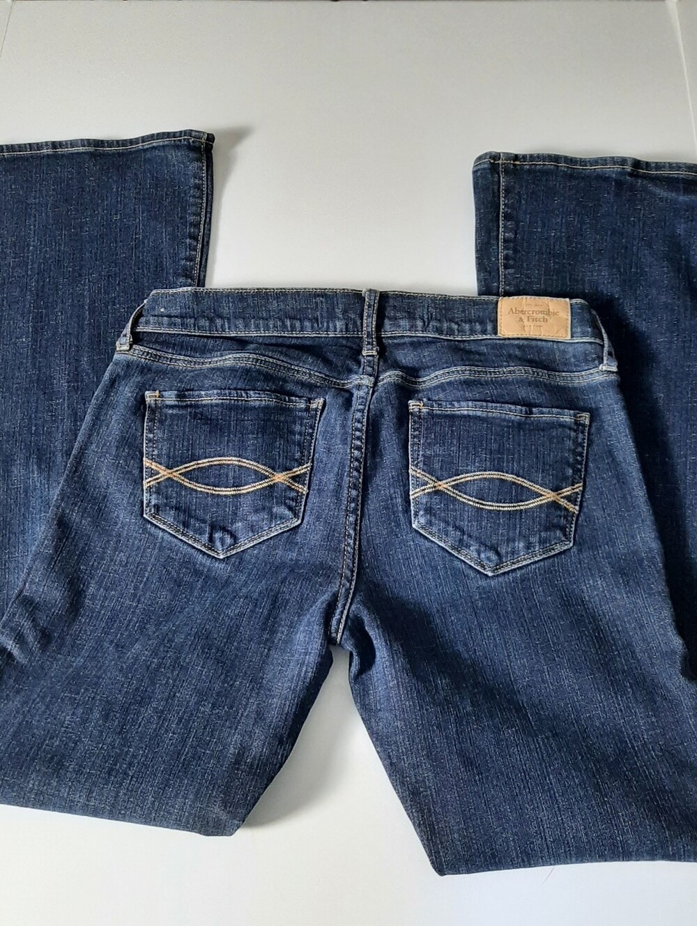 Abercrombie & Fitch Madison Dark Wash Low Rise Blue Jeans Size 6 - Picture 7 of 11